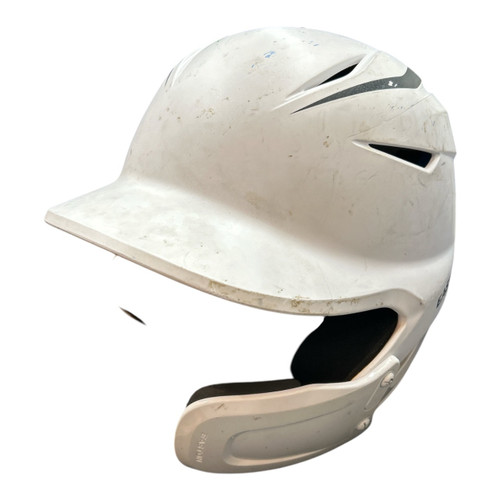 Vist Large View of Product Image Which is Used Easton ELITE X 7 1/8- 7 1/2 HELMET W/JAW Batting Helmet No Mask White One Size