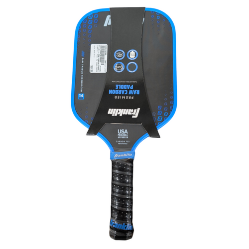 Vist Large View of Product Image Which is Used Franklin RAW CARBON PADDLE Pickleball Racquet Royal Blue