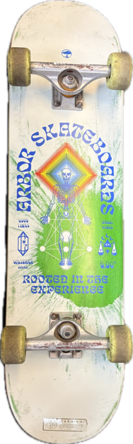 Vist Large View of Product Image Which is Used Arbor ROOTED IN EXPERIENCE Complete Skateboard White 8"