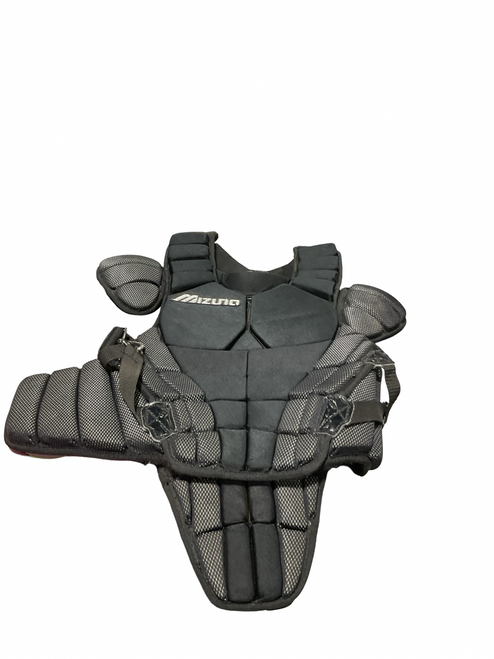 Vist Large View of Product Image Which is Used Mizuno CHEST PROTECTOR Catchers Chest Protector Black Youth