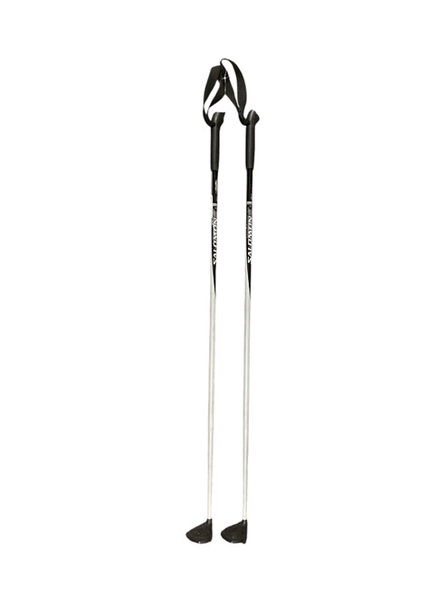 Vist Large View of Product Image Which is Used Salomon NORDIC 105CM Boys XC Ski Poles Grey 105 cm / 42 in
