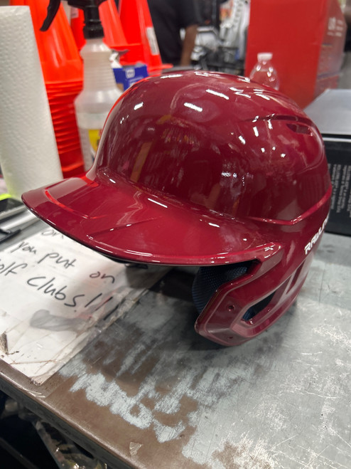 Vist Large View of Product Image Which is Used Rawlings BASEBALL HELMET Batting Helmet No Mask Maroon MD