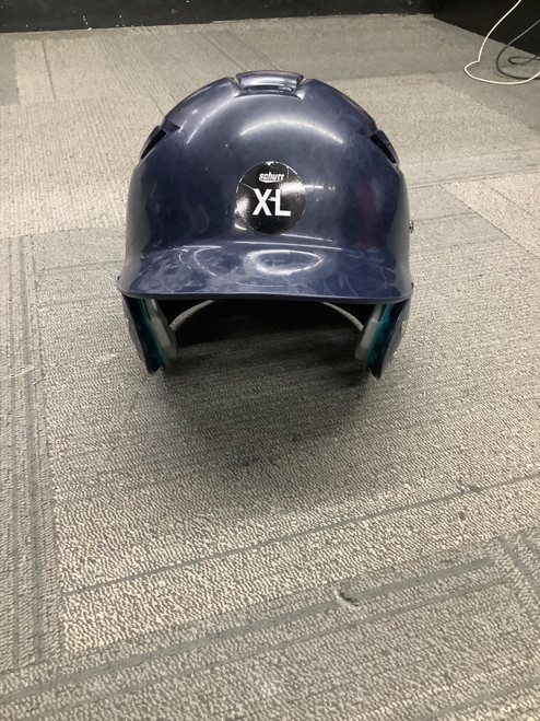 Vist Large View of Product Image Which is Used Schutt BLUE Batting Helmet No Mask Navy Blue XL
