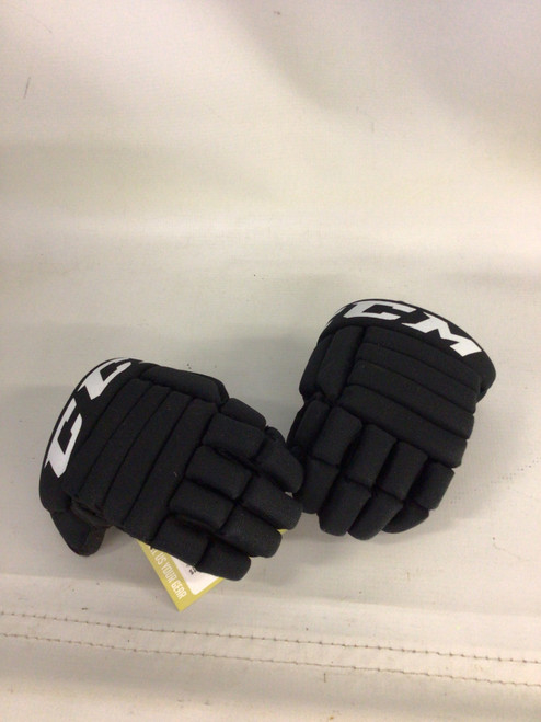 Vist Large View of Product Image Which is Used CCM YTH GLOVES Youth Gloves Black 9"