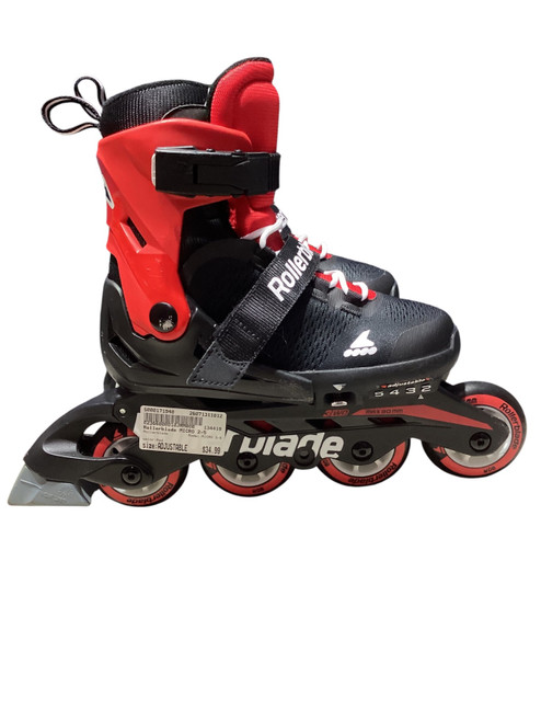 Vist Large View of Product Image Which is Used Rollerblade MICRO 2-5 Junior Rec Fitness Skates Red Adjustable