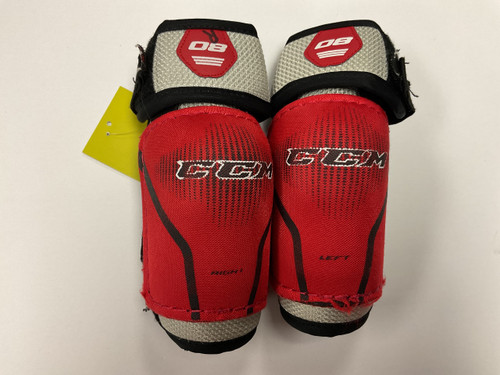 Vist Large View of Product Image Which is Used CCM U+ 08 Junior Elbow Pads Black And Red SM