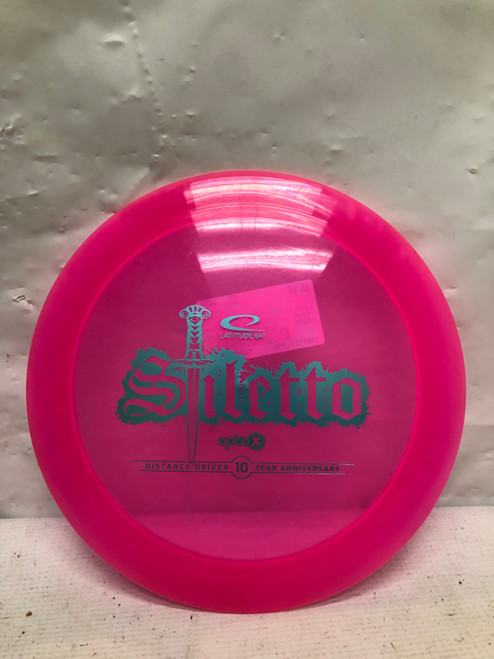 Vist Large View of Product Image Which is Used Latitude 64 STILETTO OPTO X Disc Golf Driver Pink 172g