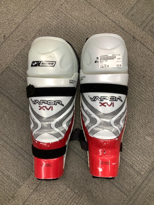 Vist Large View of Product Image Which is Used Bauer XVI Intermediate Shin Guards Grey 12"