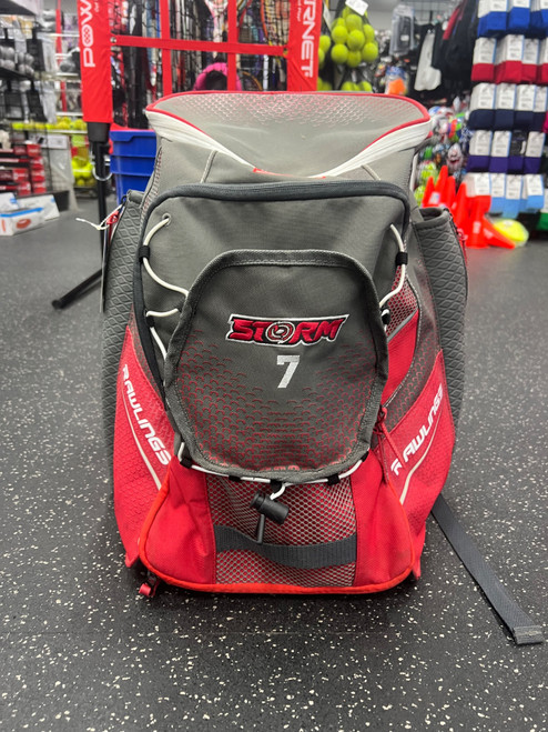 Vist Large View of Product Image Which is Used Rawlings FRANCHISE BACK PACK BB/SB Player Backpack Red