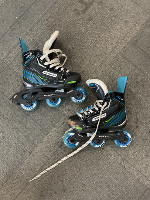 Vist Large View of Product Image Which is Used Bauer XLF INLINE SKATES ADJ 11-1 Junior Hockey Skate Adjustable