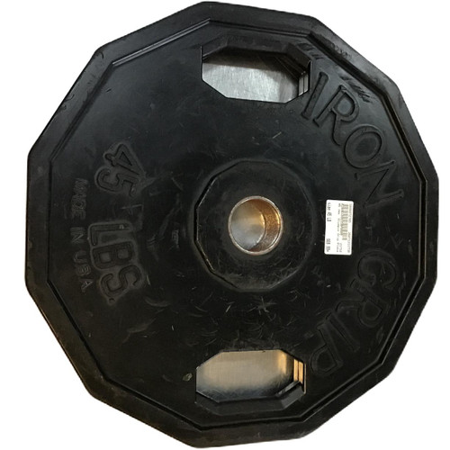 Vist Large View of Product Image Which is Used Iron Grip Olympic Plate (Each) 45 lb