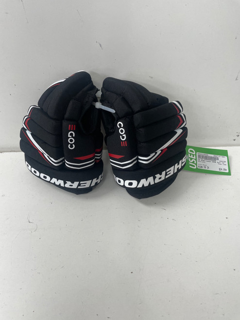 Vist Large View of Product Image Which is Used Sher-wood CODE Youth Gloves Black 10"