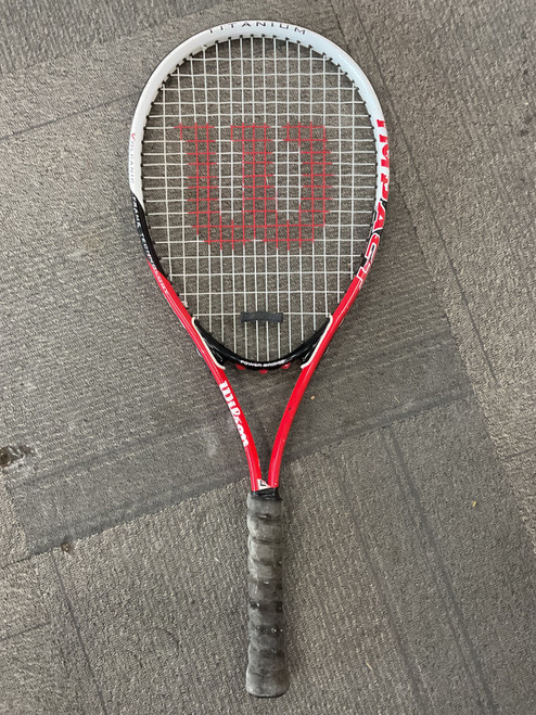 Vist Large View of Product Image Which is Used Wilson IMPACT Adult Tennis Racquet Red Unknown