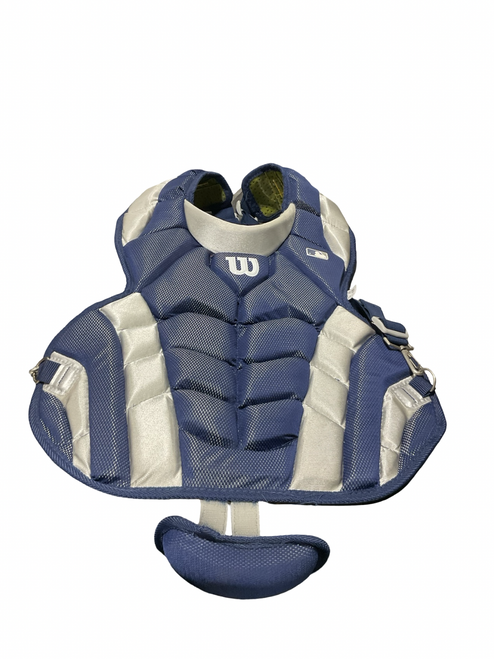 Vist Large View of Product Image Which is Used Wilson CHEST PROTECTOR BLUE Catchers Chest Protector Royal Blue Adult
