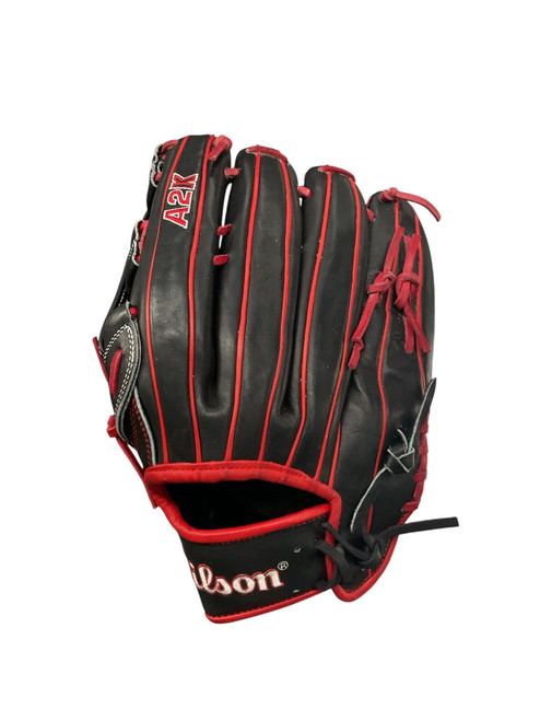 Vist Large View of Product Image Which is Used Wilson A2K BB/SB Glove LH Throw Black 12 3/4"