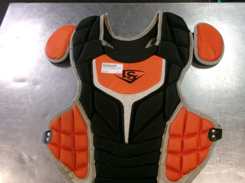 Vist Large View of Product Image Which is Used Louisville Slugger CHEST PROTECTOR Catchers Chest Protector Black Youth