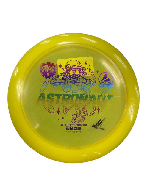 Vist Large View of Product Image Which is Used Discmania ASTRONAUT 173g Disc Golf Driver Yellow