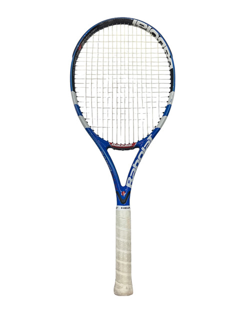 Vist Large View of Product Image Which is Used Babolat PURE DRIVE Adult Tennis Racquet Royal Blue 4 3/8"