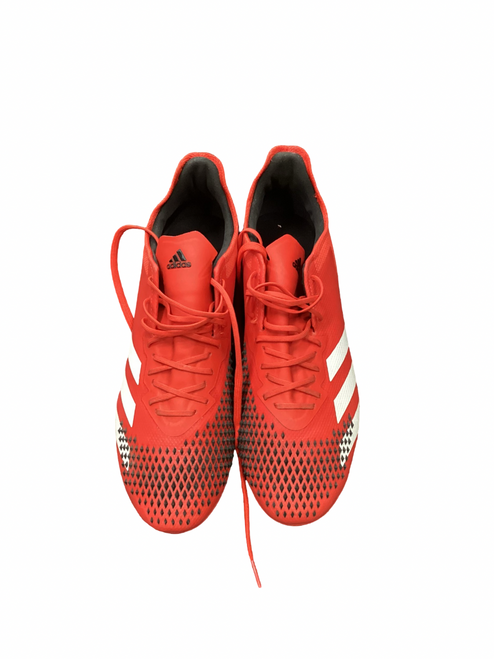 Vist Large View of Product Image Which is Used Adidas Soccer Cleats Black And Red Senior 10.5