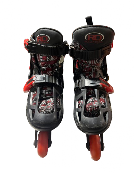 Vist Large View of Product Image Which is Used RollerDerby ROLLER DERBY ADJ 12-2 Junior Rec Fitness Skates Red Adjustable