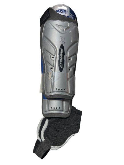 Vist Large View of Product Image Which is Used Champro Soccer Shin Guards Adult Grey LG