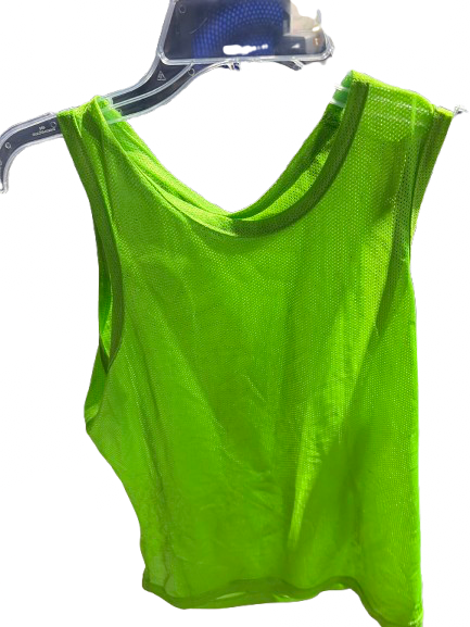 Vist Large View of Product Image Which is Used GREEN MESH PINNIE Soccer Top Yth Green Youth