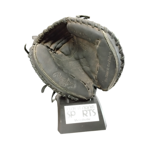 Vist Large View of Product Image Which is Used Rawlings RCM315B BB/SB Catchers RH Throw Black 31 1/2"