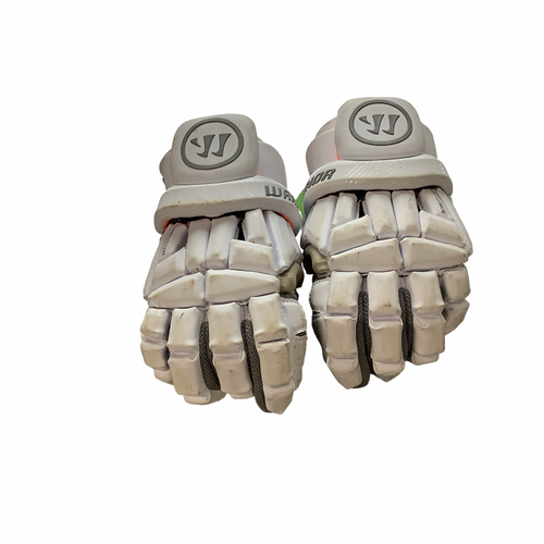 Vist Large View of Product Image Which is Used Warrior BURN Lacrosse Gloves Mens White MD
