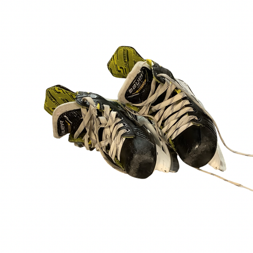 Vist Large View of Product Image Which is Used Bauer SUPREME Youth Hockey Skate Yellow Youth 12.5