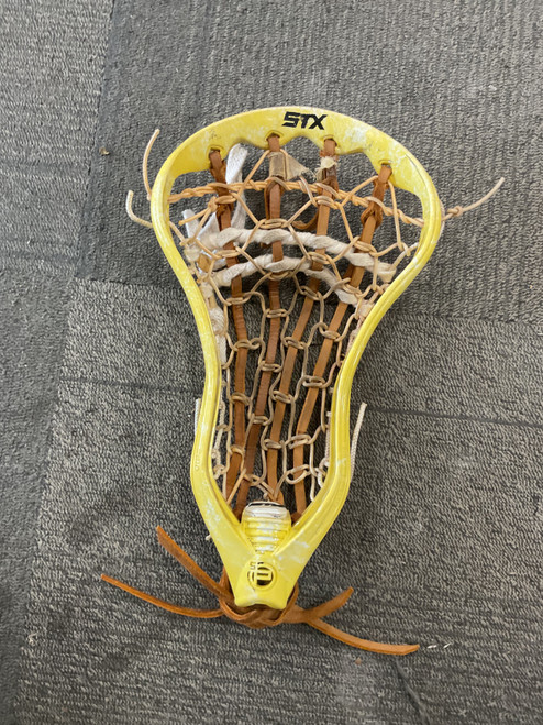 Vist Large View of Product Image Which is Used STX SUPER POWER TRADITIONAL STRUNG Mens Lacrosse Head Yellow