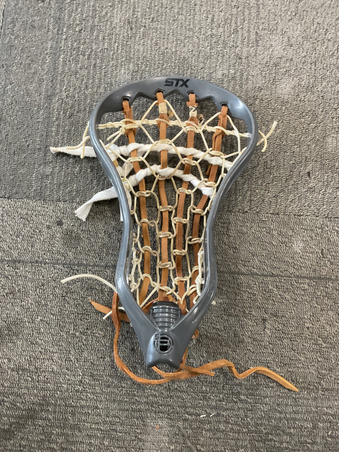 Vist Large View of Product Image Which is Used STX SUPER POWER TRADITIONAL STRUNG Mens Lacrosse Head Grey