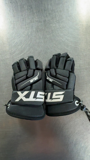Vist Large View of Product Image Which is Used STX STALLION 200 Lacrosse Gloves Junior Black XS