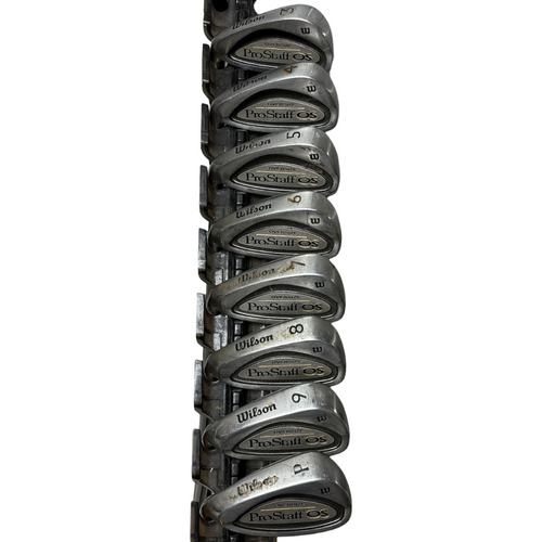 Vist Large View of Product Image Which is Used Wilson PRO STAFF OS Mens Iron Set Left Hand 3I-PW