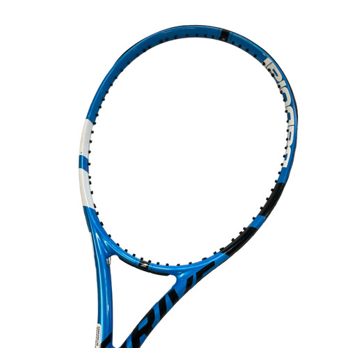 Vist Large View of Product Image Which is Used Babolat PURE DRIVE 107 UNSTRUNG Adult Tennis Racquet Royal Blue 4 1/4"