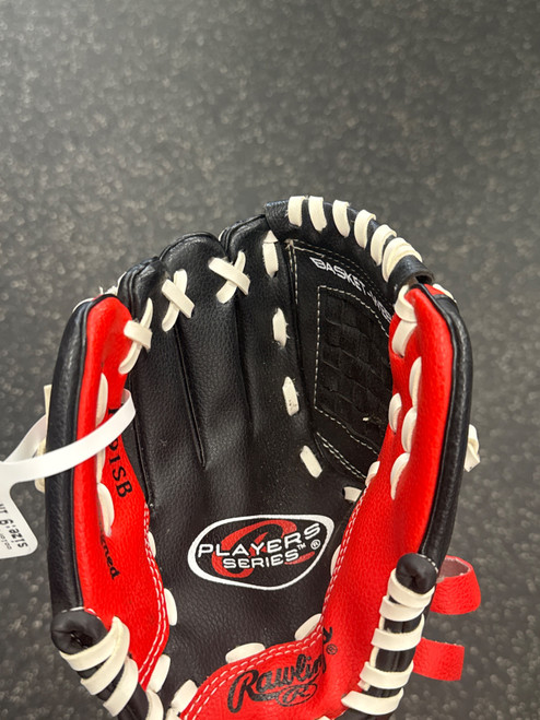 Vist Large View of Product Image Which is Used Rawlings PL91SB BB/SB Glove LH Throw Red 9"