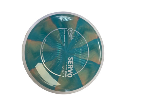 Vist Large View of Product Image Which is Used MVP COSMIC NEU SERVO Disc Golf Driver Carolina Blue 175g