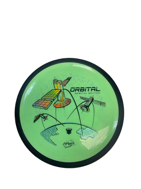 Vist Large View of Product Image Which is Used MVP NEU ORBITAL SPECIAL EDITION Disc Golf Driver Lime Green 175g