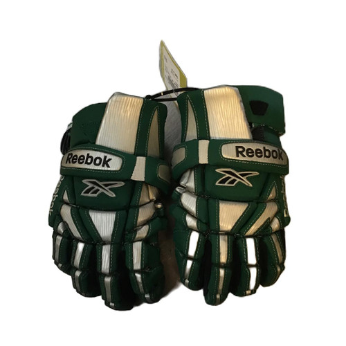 Vist Large View of Product Image Which is Used Reebok 10K Lacrosse Gloves Mens Dark Green 12"