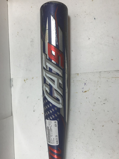 Vist Large View of Product Image Which is Used Marucci CAT 9 CONNECT PAST TIME BB/SB USSSA 2 3/4 Bat 31"