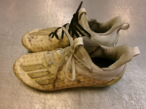 Vist Large View of Product Image Which is Used Adidas Adult FB Cleats White Senior 9