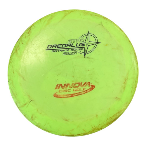 Vist Large View of Product Image Which is Used Innova STAR  DAEDALUS Disc Golf Driver Lime Green