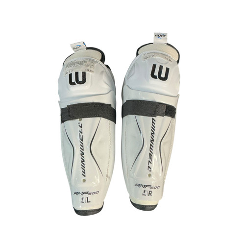Vist Large View of Product Image Which is Used YOUTH HOCKEY SHINS Youth Shin Guards Black 8"