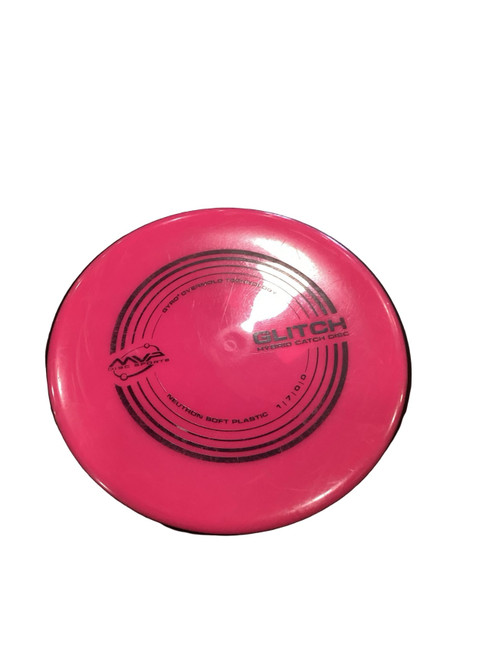 Vist Large View of Product Image Which is Used MVP GLITCH HYBRID Disc Golf Putter Neon Pink 151g