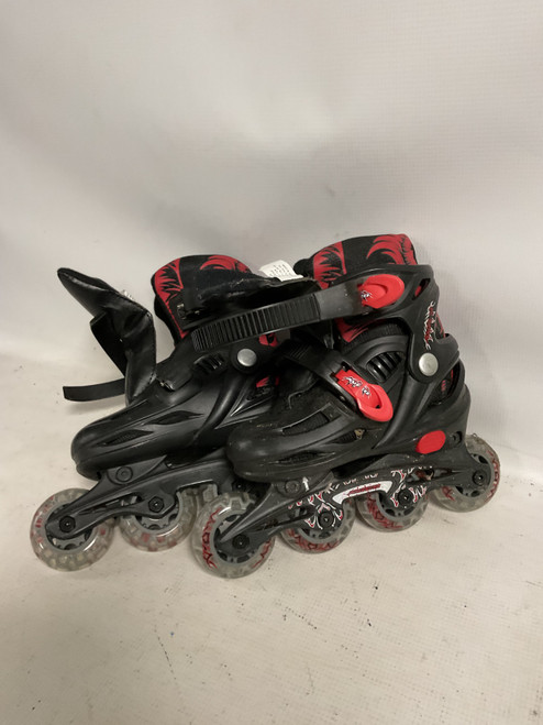 Vist Large View of Product Image Which is Used Avigo INLINE SKATES Y10-13 Junior Rec Fitness Skates Black Adjustable
