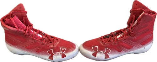 Vist Large View of Product Image Which is Used Under Armour Adult FB Cleats Red Senior 12