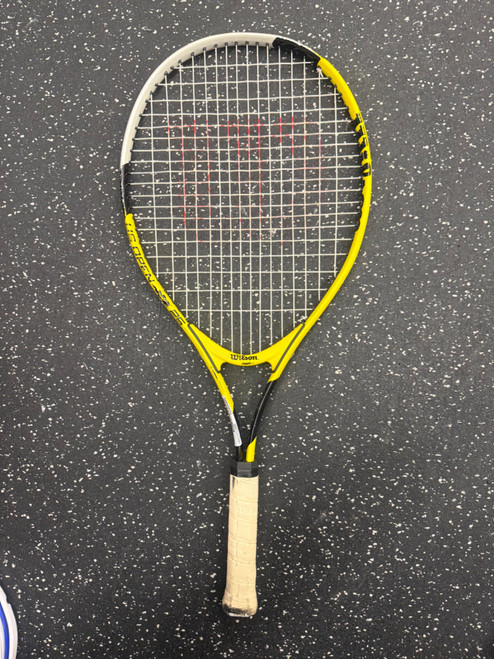 Vist Large View of Product Image Which is Used Wilson US OPEN 25 Junior Tennis Racquet Yellow 25"