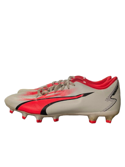 Vist Large View of Product Image Which is Used Puma Soccer Cleats White Senior 8.5
