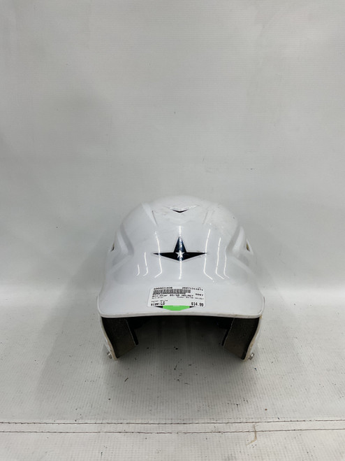 Vist Large View of Product Image Which is Used All-Star BS/SB HELMET Batting Helmet No Mask White LG