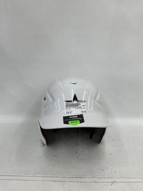 Vist Large View of Product Image Which is Used All-Star BS/SB HELMET Batting Helmet No Mask White LG
