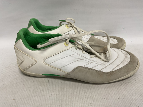 Vist Large View of Product Image Which is Used Soccer Indoor Shoes Green And White Senior 10.5